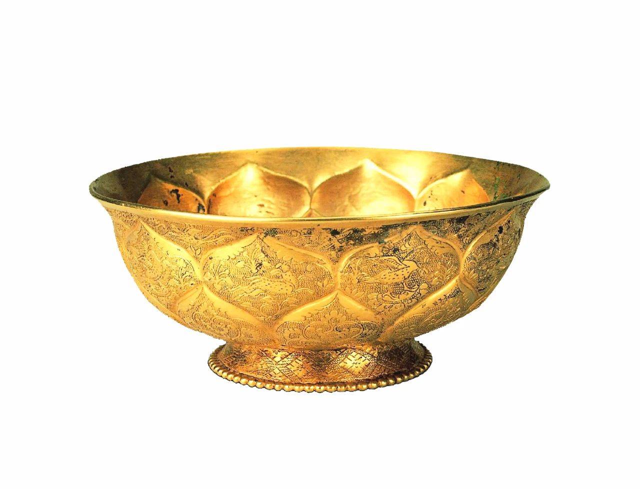 陕西历史博物馆——鸳鸯莲瓣纹金碗