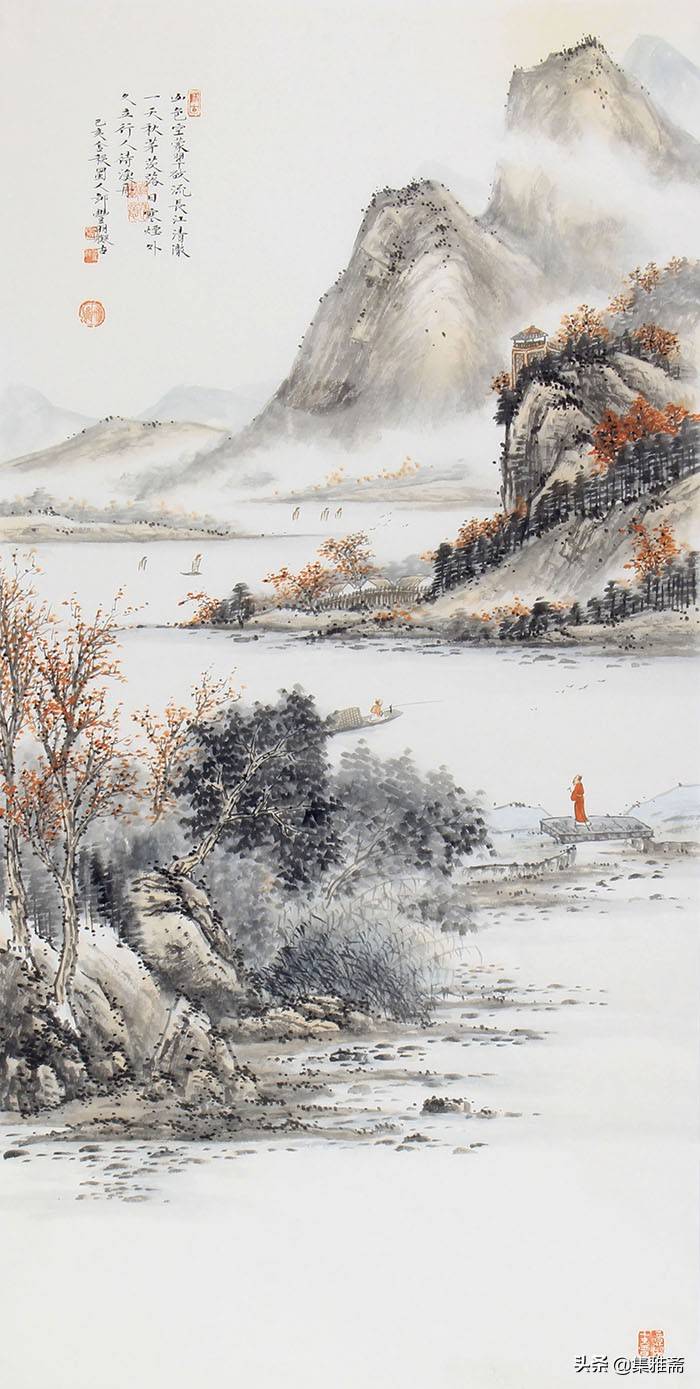 用心铸就丹青梦师法自然山水情邹丰羽山水画作品赏析