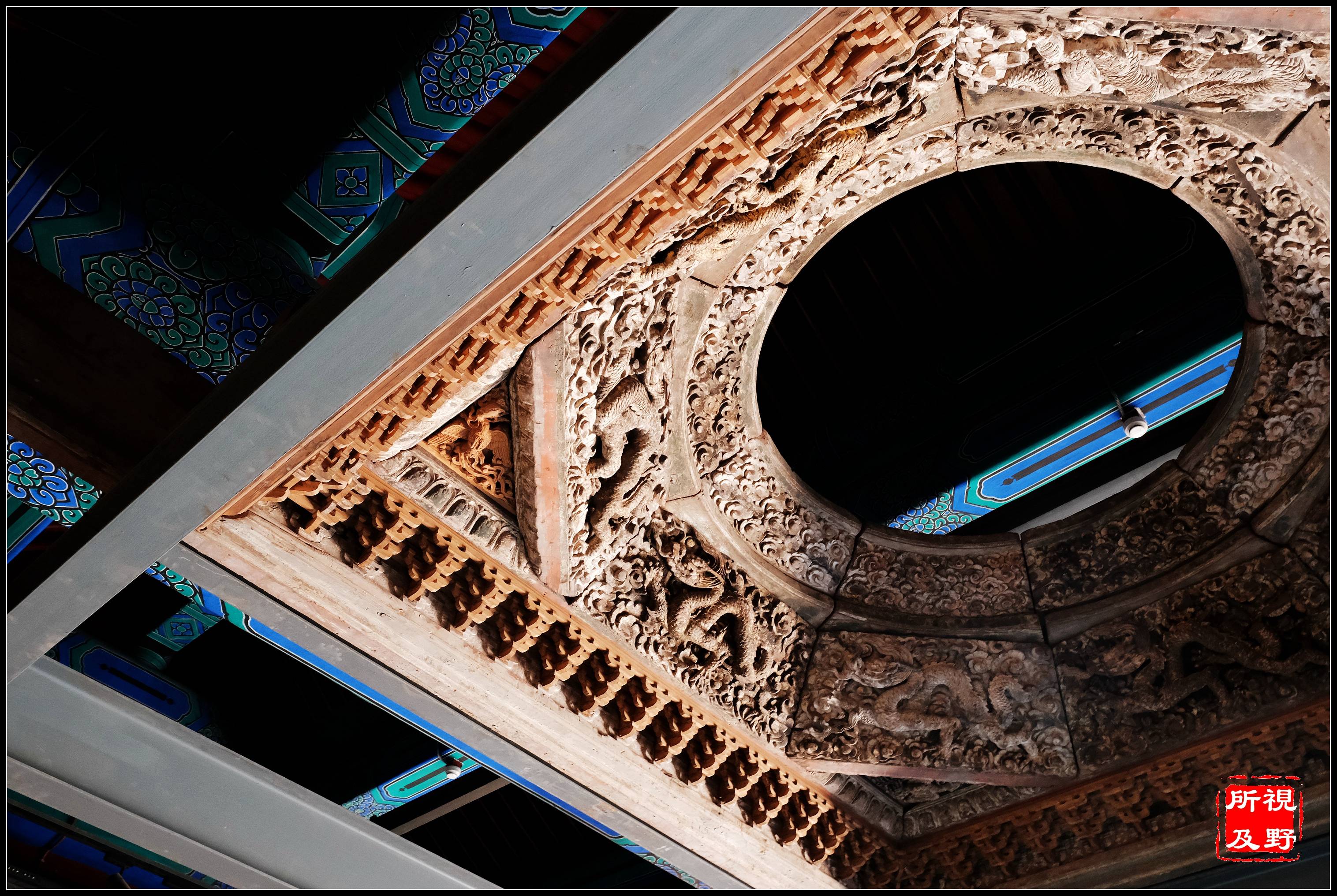 吊顶这活儿干高级了就是藻井---北京古代建筑博物馆