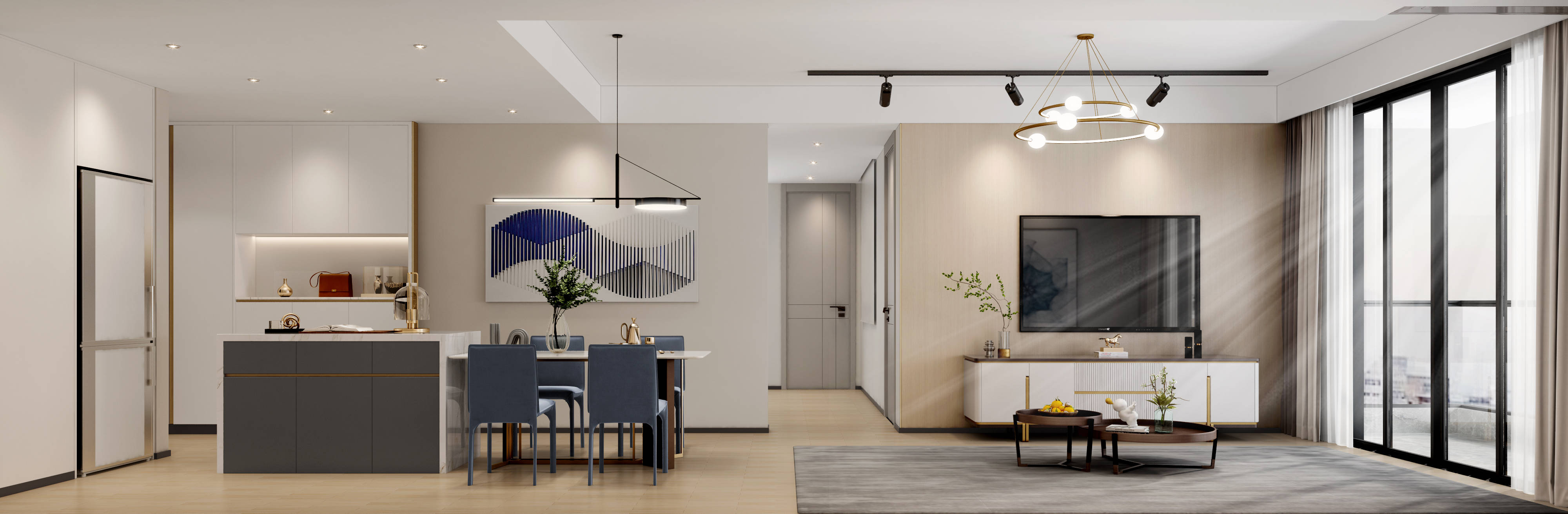 珠海装修室内设计华发国际海岸现代风极简格案例赏析_风格