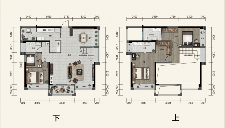 茂业豪园建面约183㎡复式户型