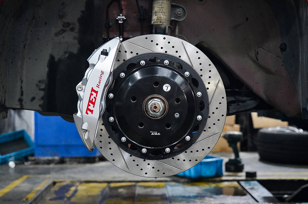 名爵mg6改装tei大四活塞刹车卡钳案例分享