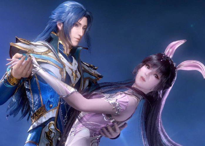 斗罗唐三小舞首跳探戈当图片放大10倍后小舞的腿亮了