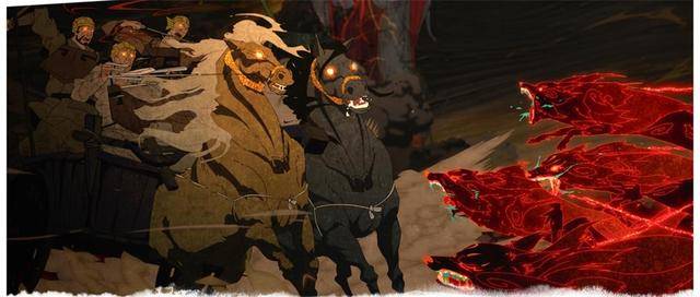 序幕中,有驮着姜子牙跨海的四不相,有被妖鼓所惑而陷入战斗的士兵