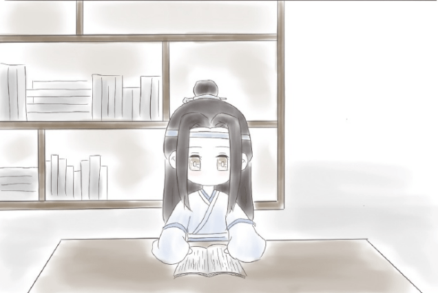 羡羡打扰蓝湛看书,少男跌坐姿势妖娆,汪叽坐怀不乱,盖被子好评