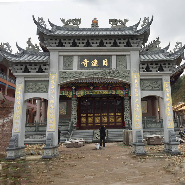 大型景觀石雕牌坊寺廟入口石牌樓樣式