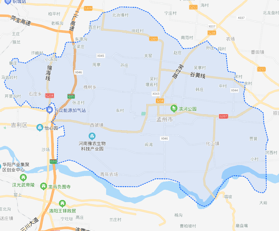 孟州市行政区划图图片