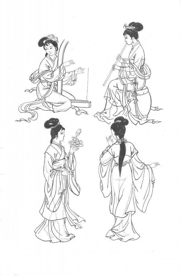 古代仕女基础画法图解