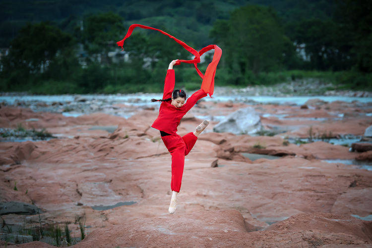 人像摄影组图:我爱你中国,红绸舞