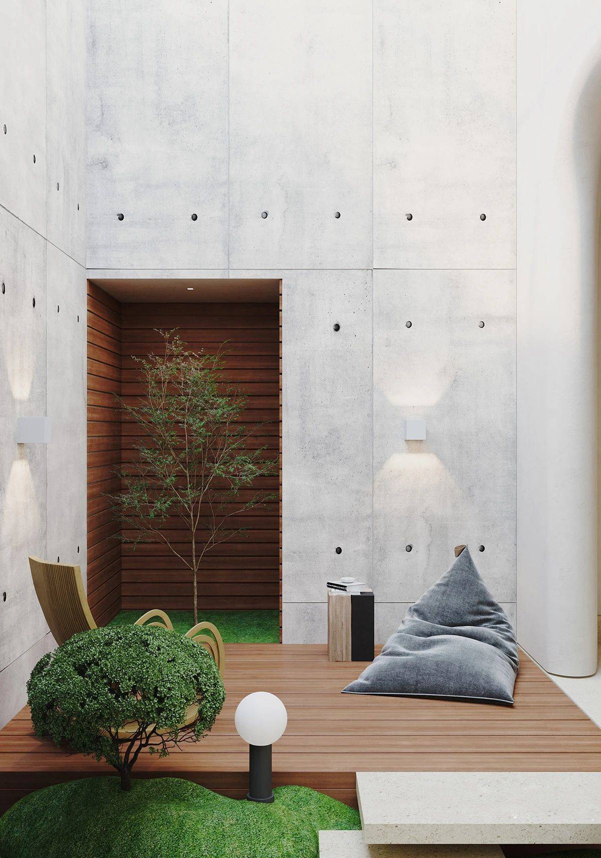 纯净原木风自然主义艺术住宅