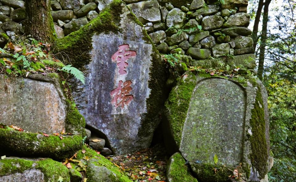 照壁,牌樓,進履橋,三清殿院,大殿院,南北花園,拜石亭,洗心池,雲梯,草