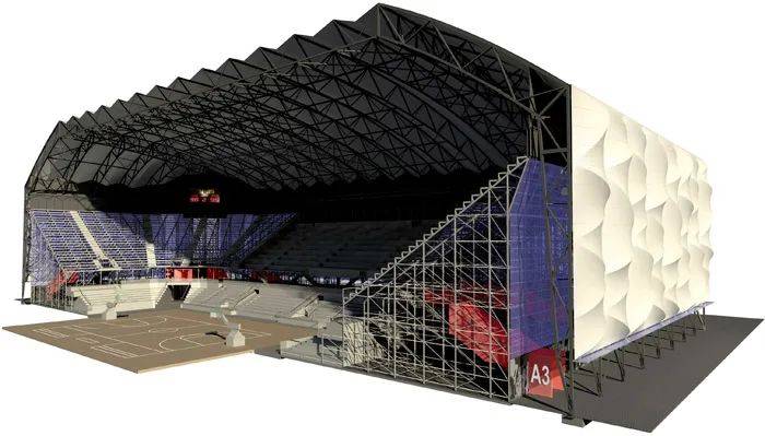 膜结构案例之伦敦奥运会篮球馆