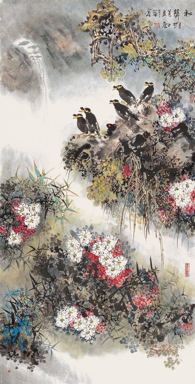 京海墨韵名家赵占东全景式花鸟画中的笔墨诗意