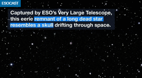 科学家捕捉到1600光年外“骷髅星云”：景象迷人