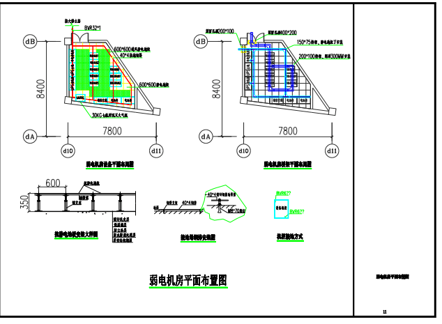 弱电机房平面布置图