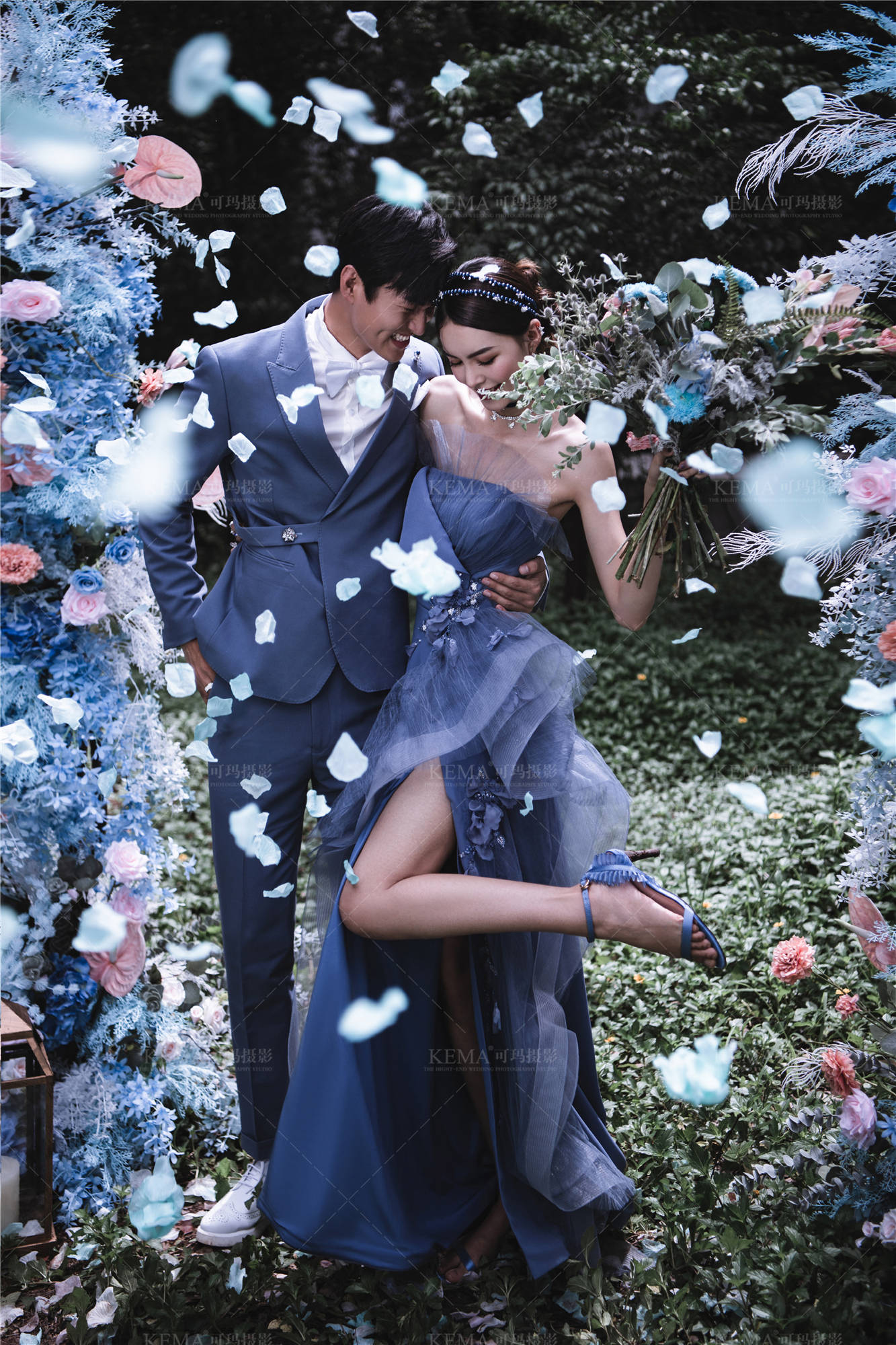 浪漫梦幻的森系婚纱照