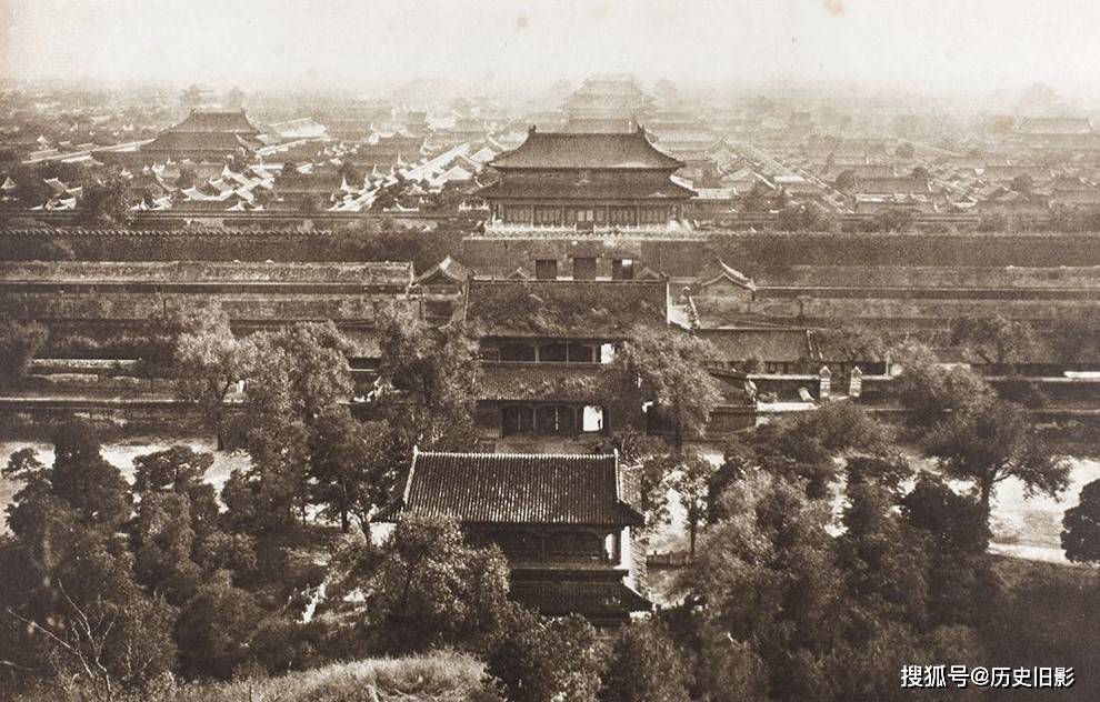 清末老北京风景名胜旧照,俯瞰紫禁城与八达岭长城
