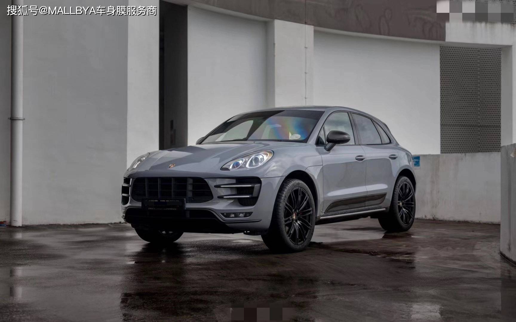 保时捷macan turbo汽车改色纳多灰 就是帅的不要不要的