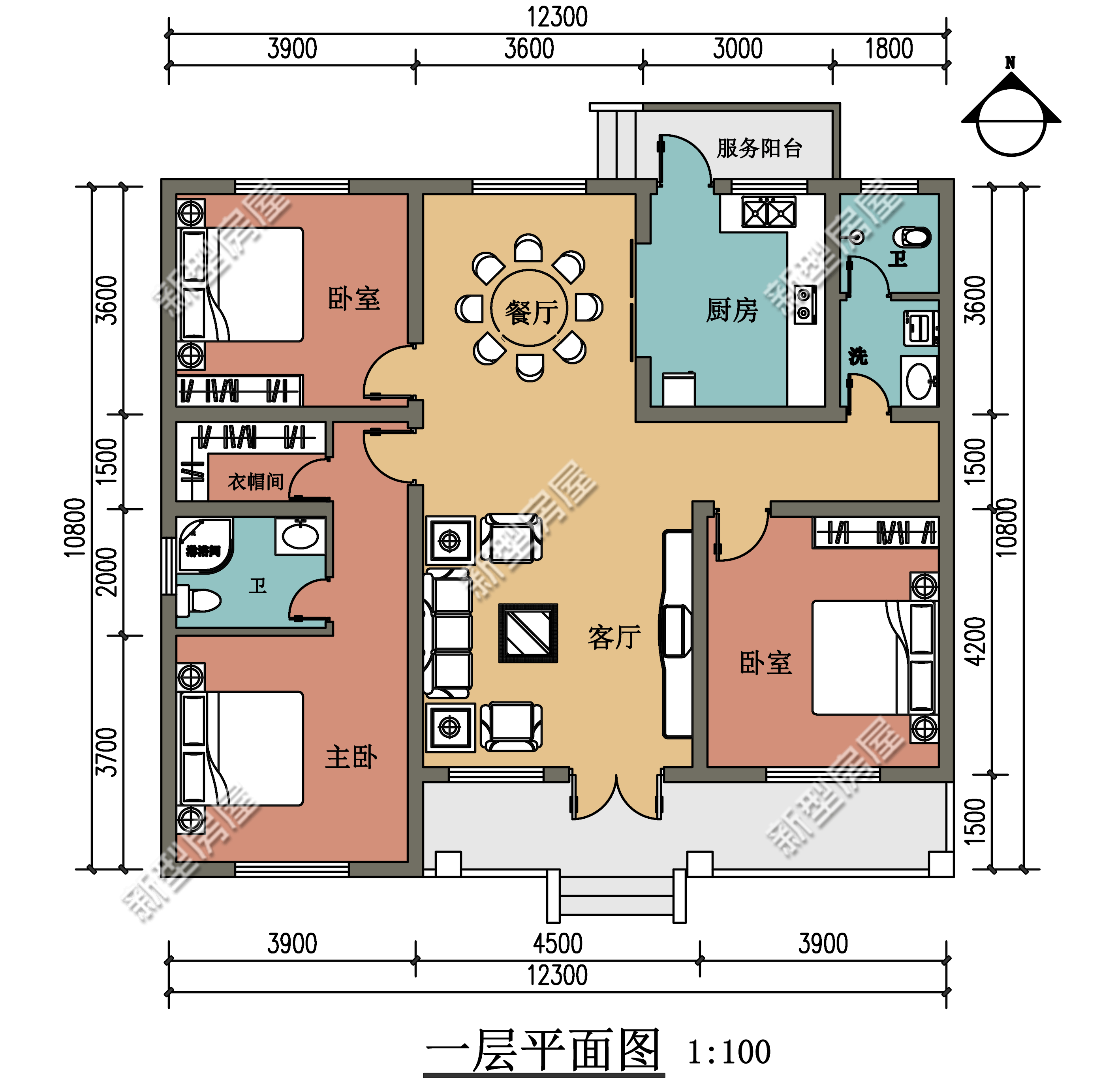 一户建小院户型图图片