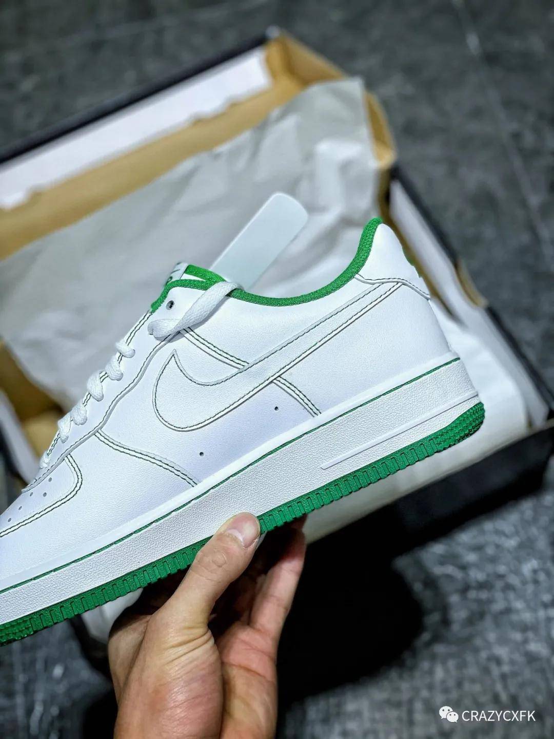 耐克空军草绿缝线 nike air force 1 07 summit white 低帮运动板鞋cv