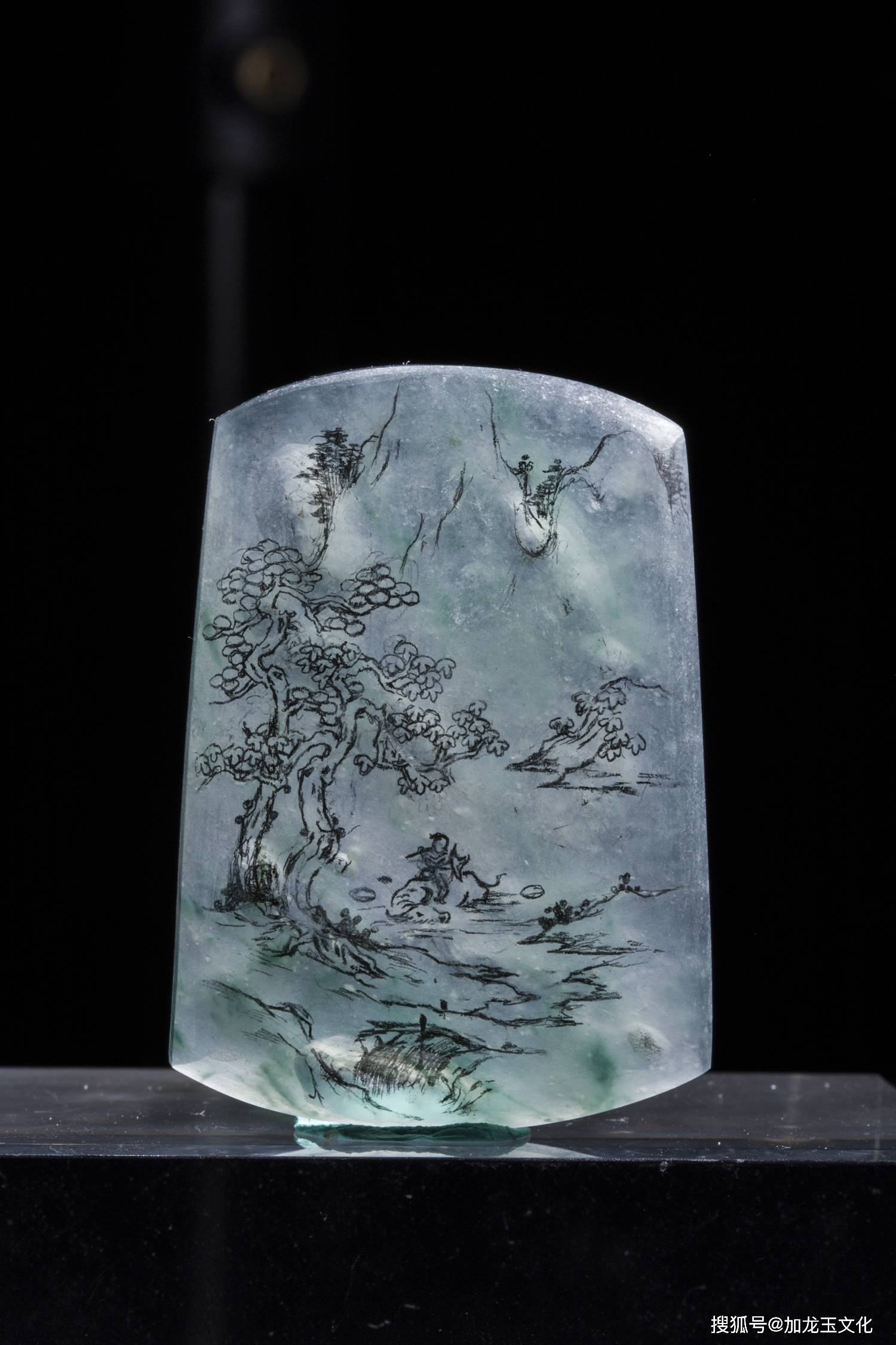 绿意盎然松树起,牧童骑牛溪草生——翡翠《村晚》鉴赏_手机搜狐网