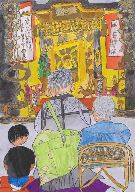 日本儿童画孩子和大师只在一线间