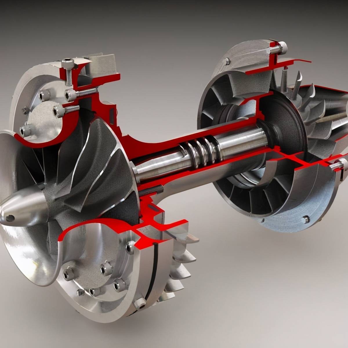 一般的像这种喷气发动机大都是离心式(jetcat p400为离心压缩),而且