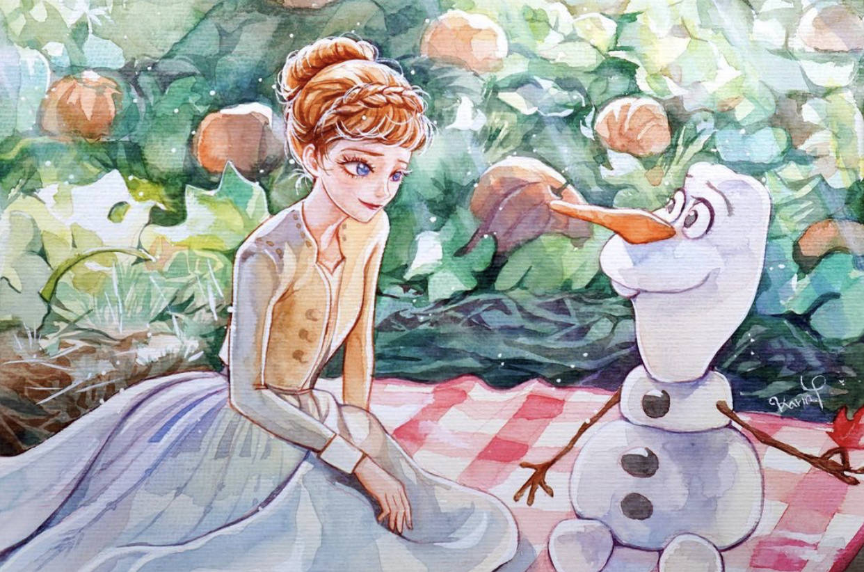 原创穿上汉服的迪士尼公主真够古色古香艾莎的美貌叫人沦陷