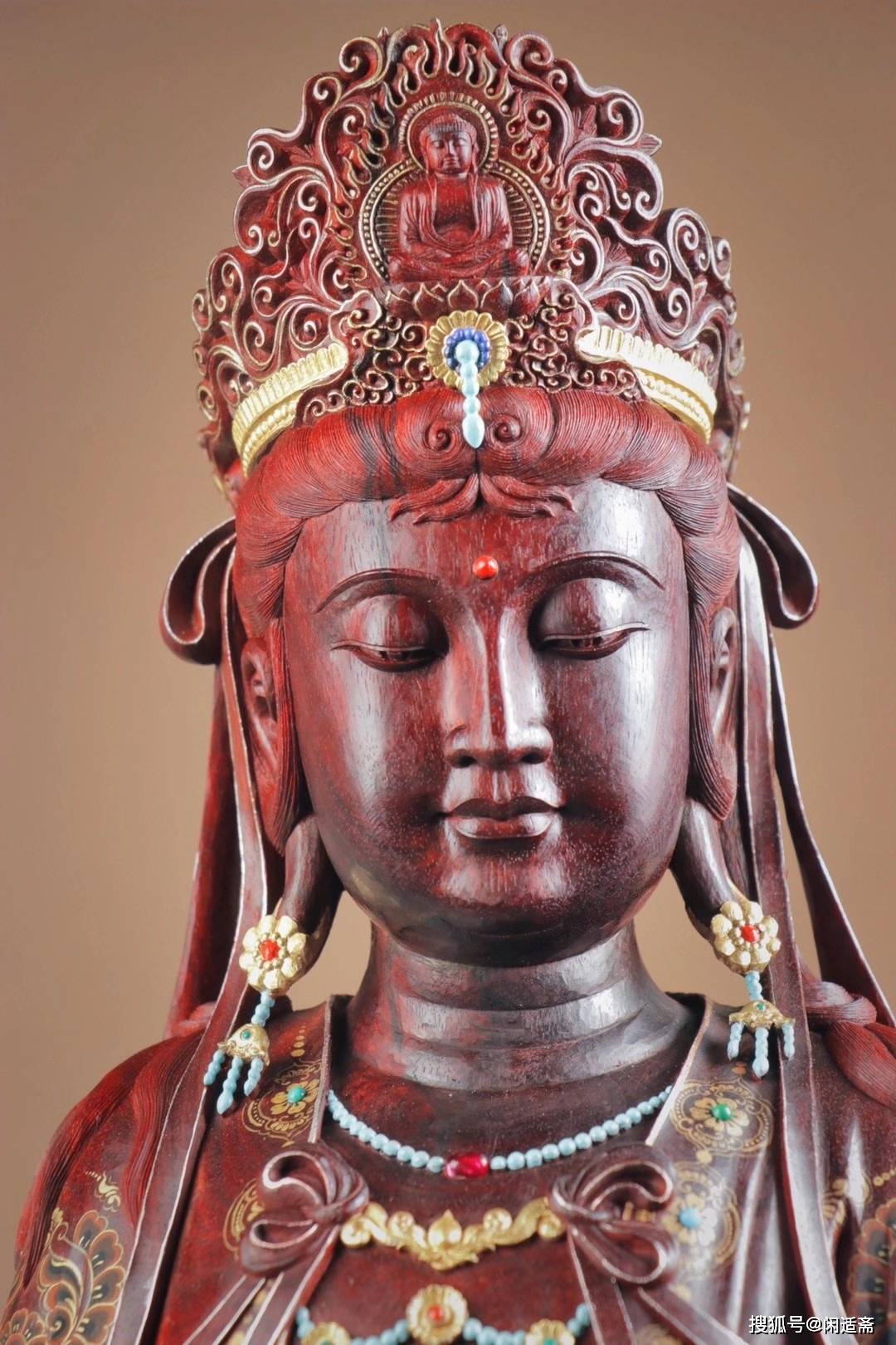 大足石刻,数珠手观音,印度小叶紫檀清刀手刻_手机搜狐网