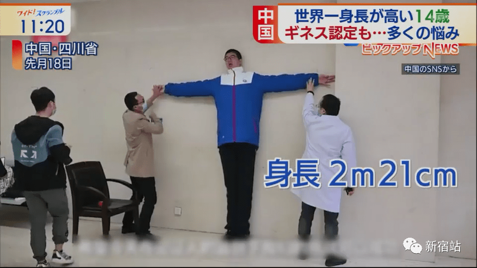 原创日本介绍中国14岁2米巨人