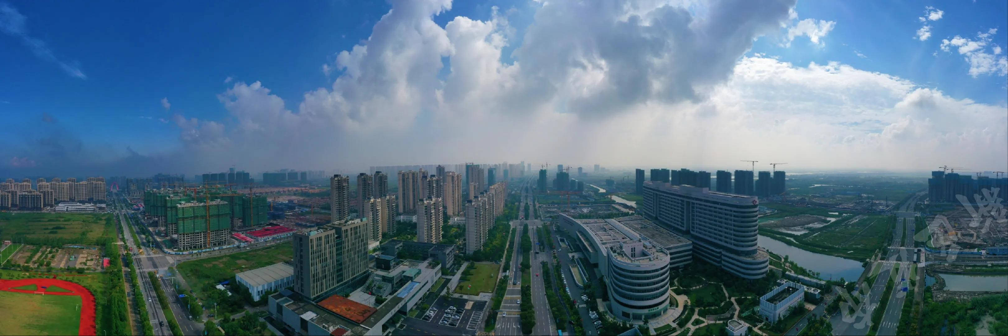 无人机航拍带你凌空俯视杭州湾新区360度全景