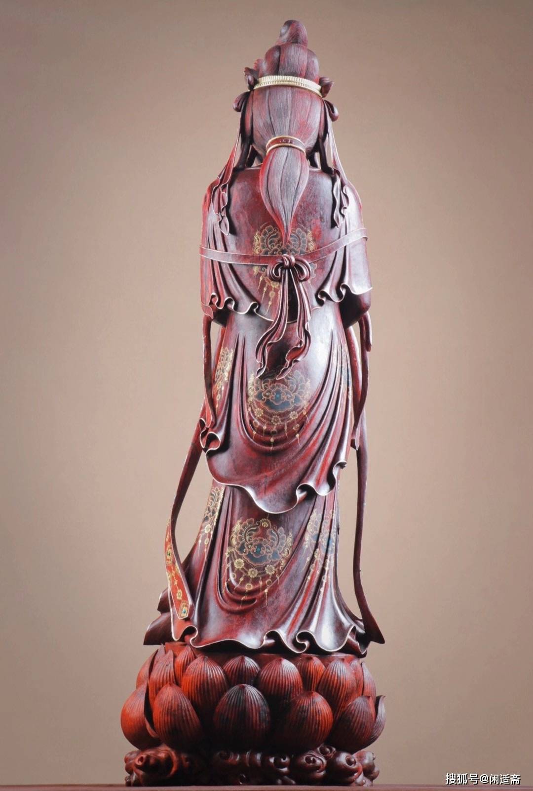 大足石刻,数珠手观音,印度小叶紫檀清刀手刻_手机搜狐网