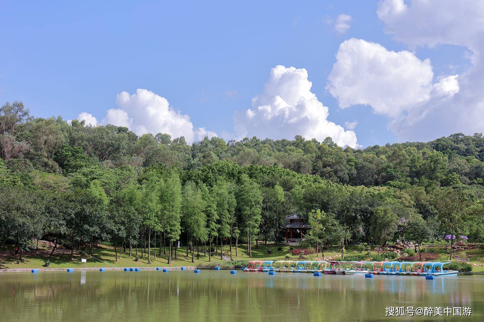 探访深圳莲花山景区自然景观秀丽人文背景丰富平湖倒影