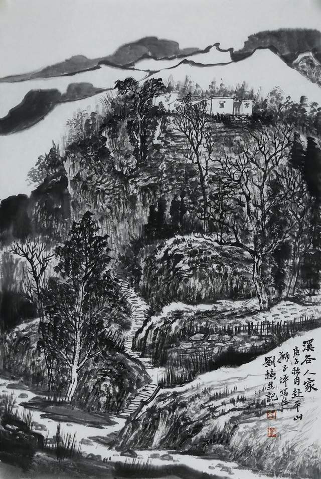 画作欣赏衡水学院刘栋教授秋季河北平山写生作品欣赏