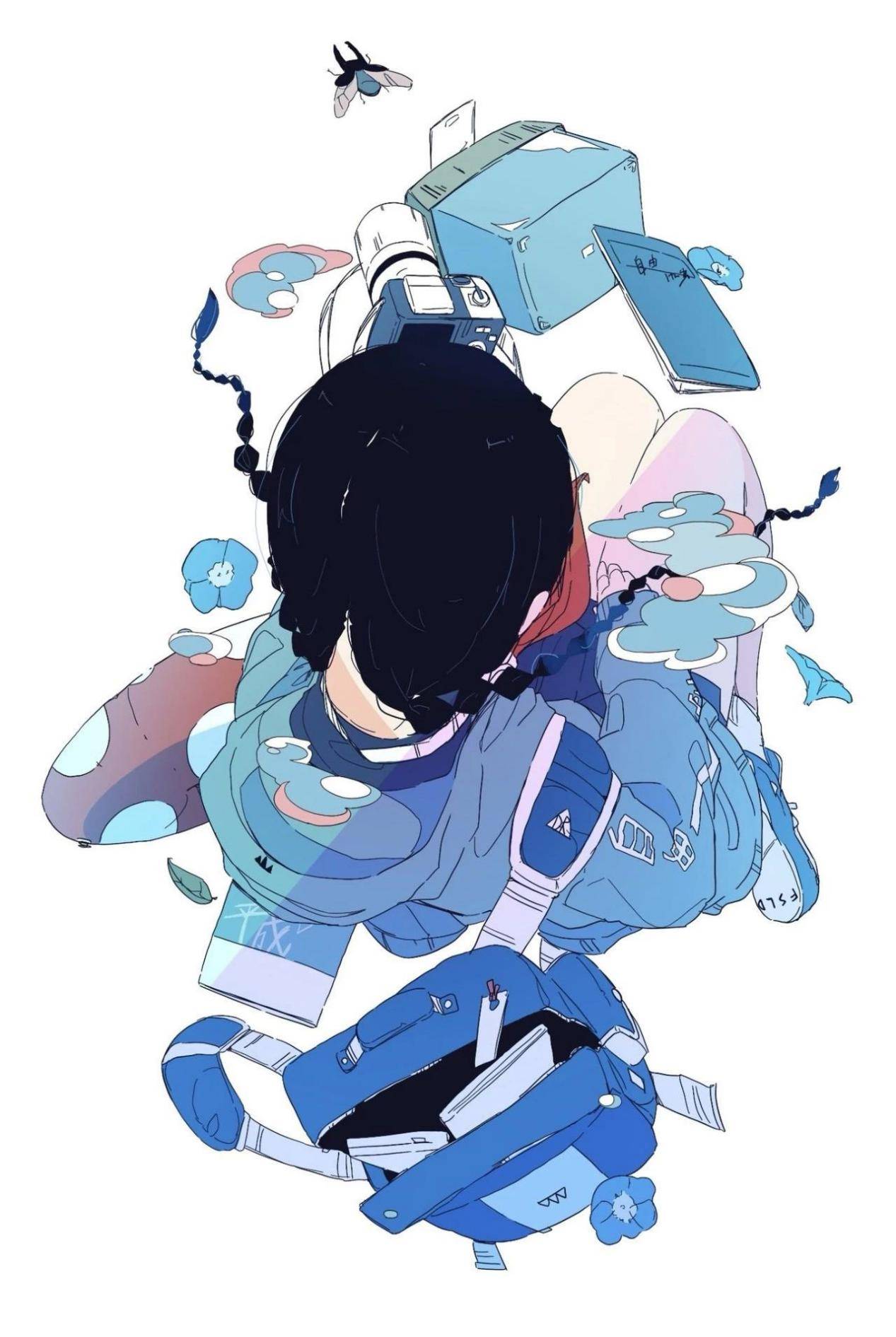 帅气的少女独特的色调这位画师把色彩玩出了自己的个性