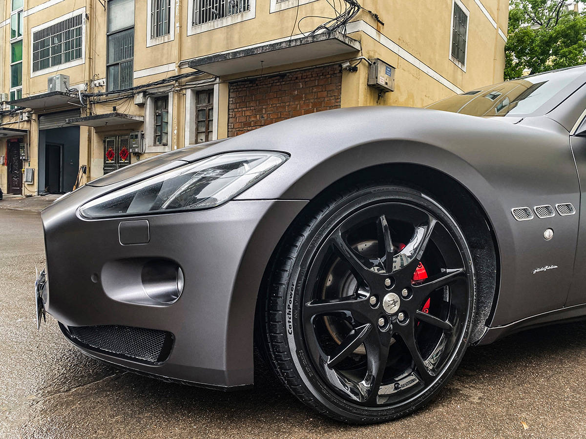 玛莎拉蒂gt车身改色电光太空灰rg瑞集改色膜浙江永康