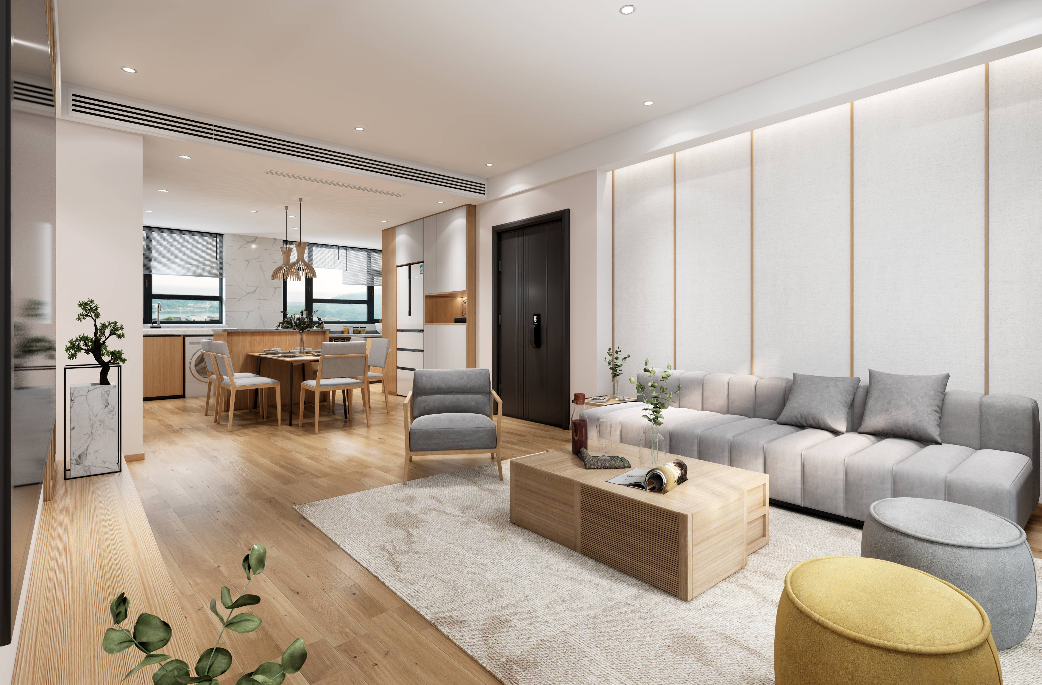 124㎡平层日式温柔风格装修案例