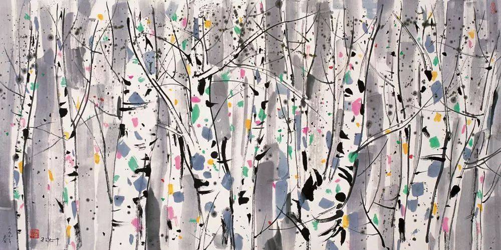 千姿百态大师吴冠中笔下的树
