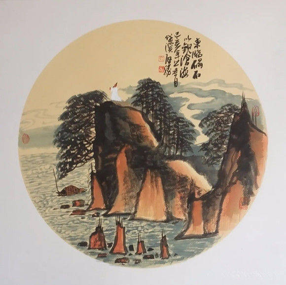 东临碣石 68×68cm 2019年 水墨纸本