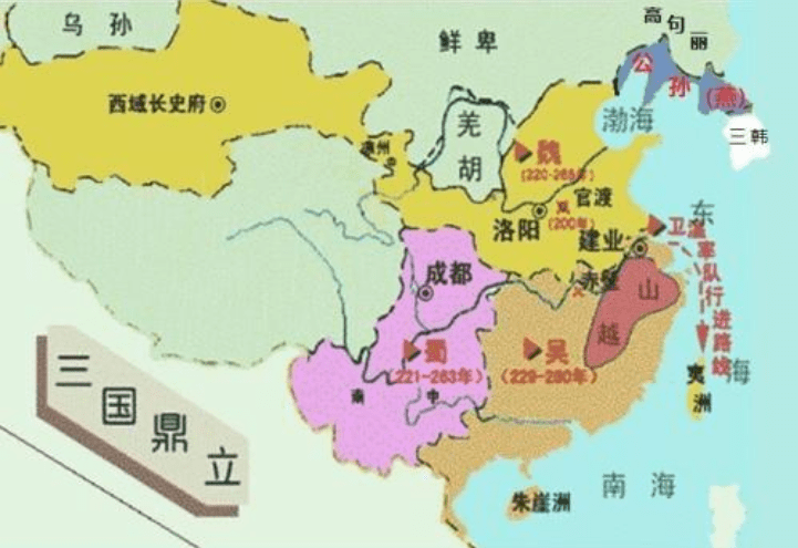 三国时代,公孙氏辽东郡一共传了四代,即公孙度,公孙康,公孙恭,公孙渊