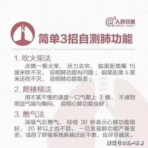 簡單3招自測肺功能