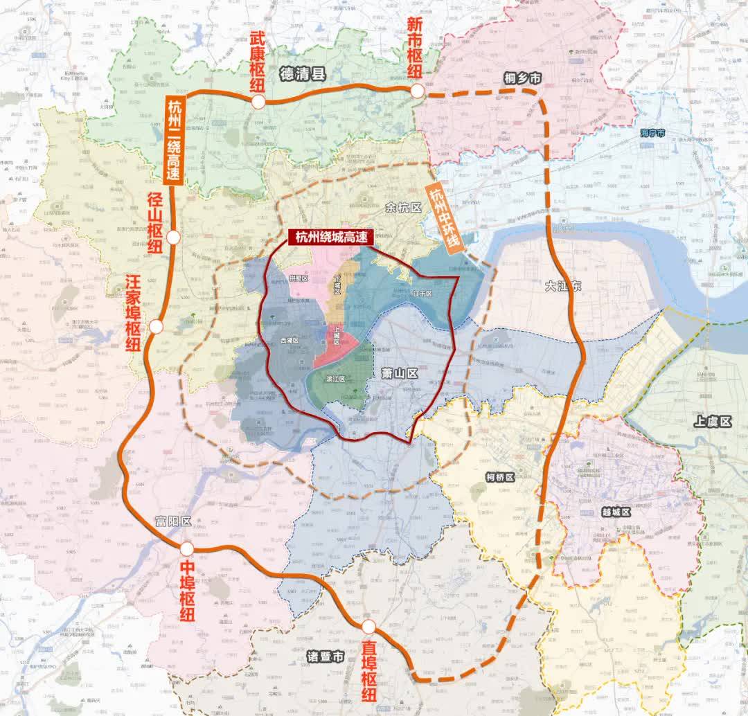 杭州绕城高速二线地图图片