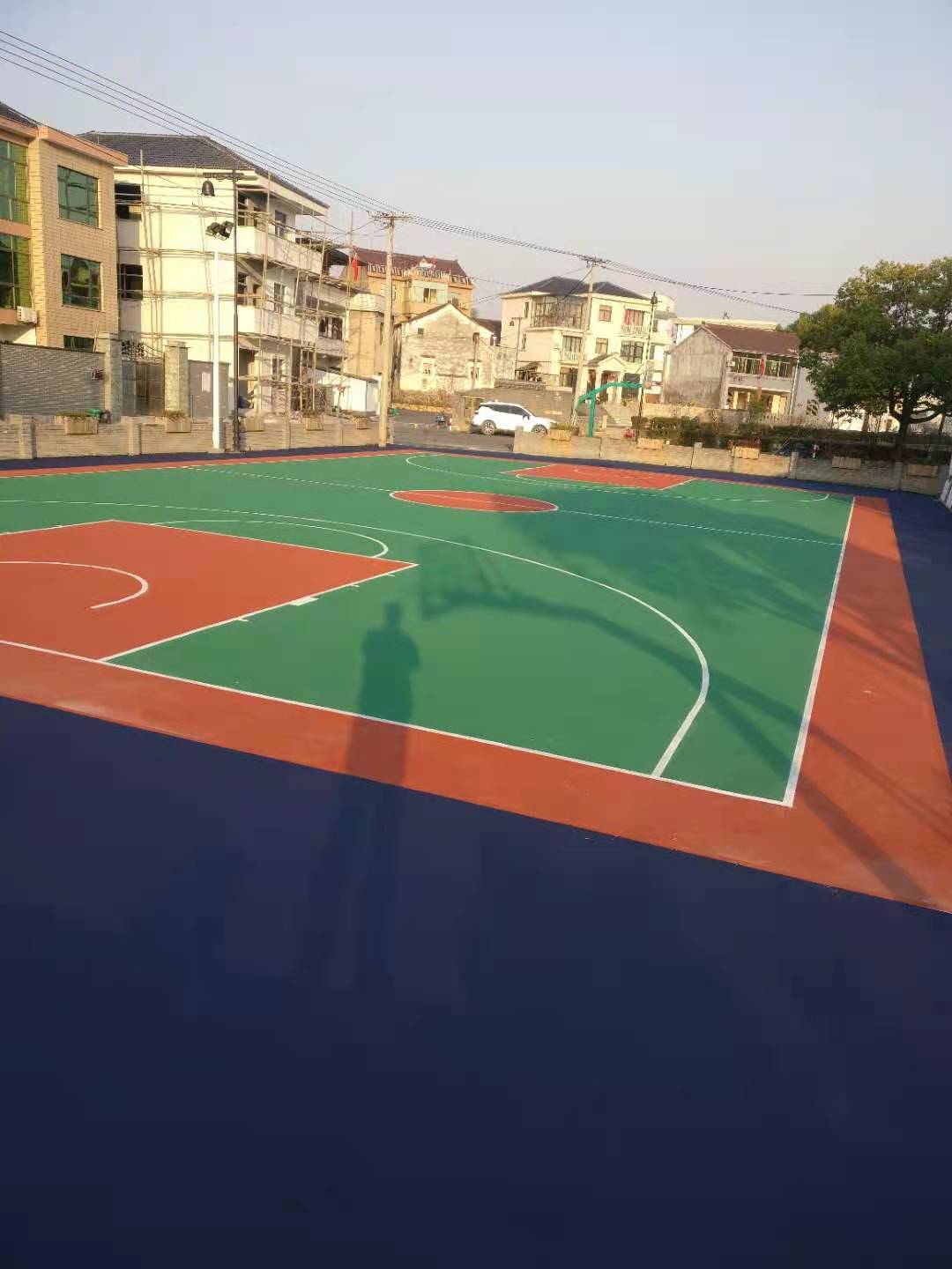 杭州萧山epdm塑胶篮球场 丙烯酸场地
