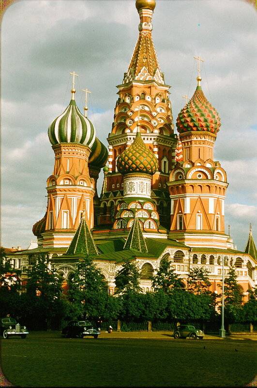 历史老照片1956年的苏联首都莫斯科