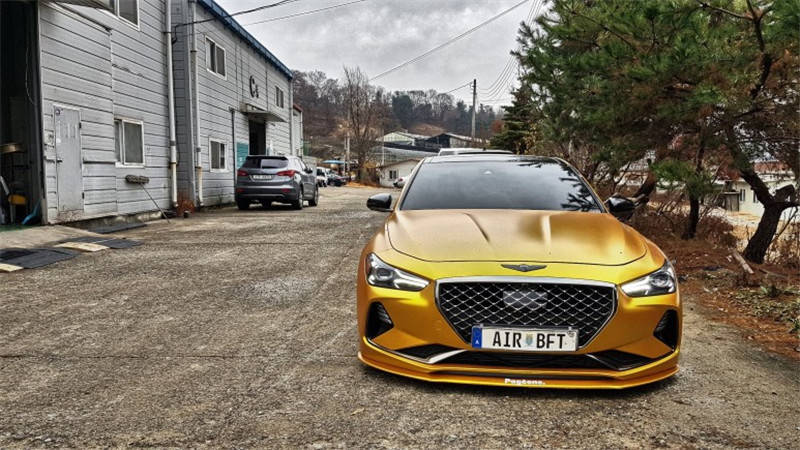 现代劳恩斯g70醉美改装风格 气动悬挂低姿态案例