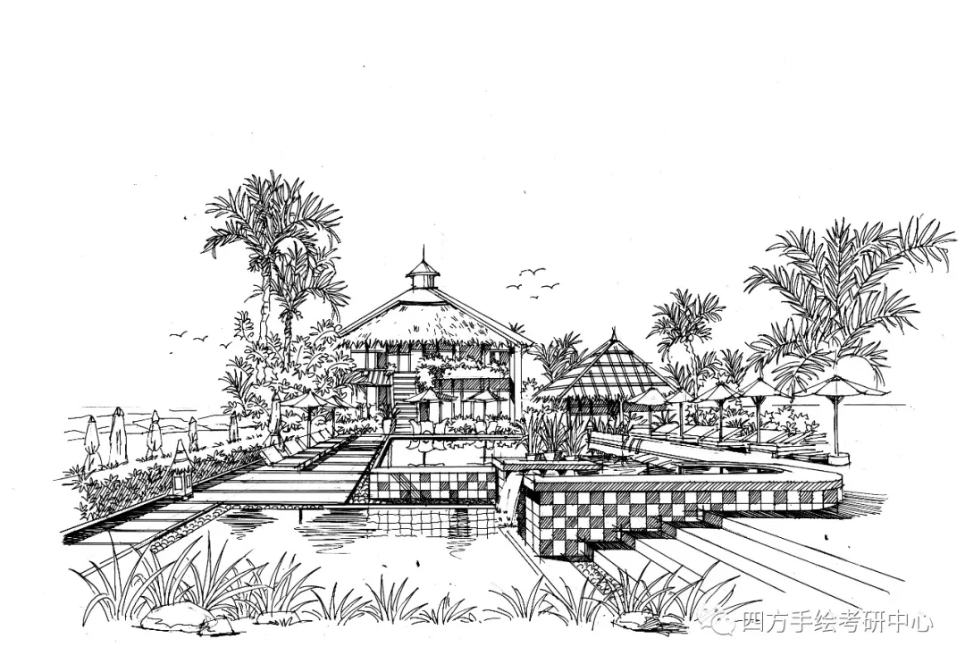 园林建筑设计,城市绿地规划,手绘景园,园林cad,草图大师,园林ps,园林
