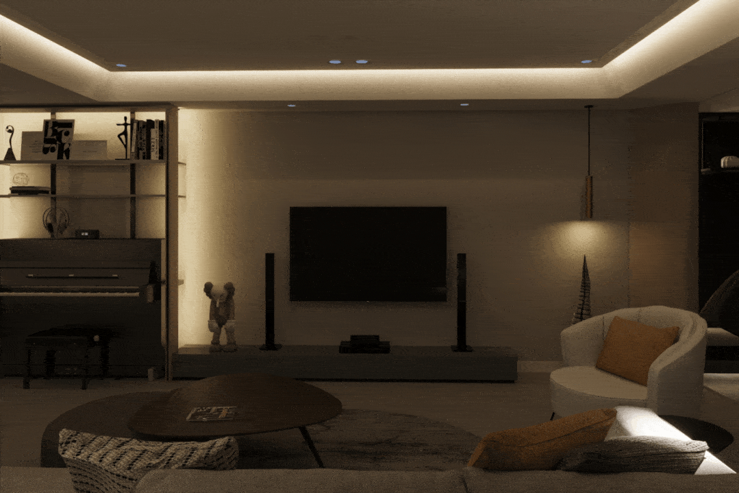 案例分享丨无主灯住宅设计,一开灯宛如置身星空的浪漫