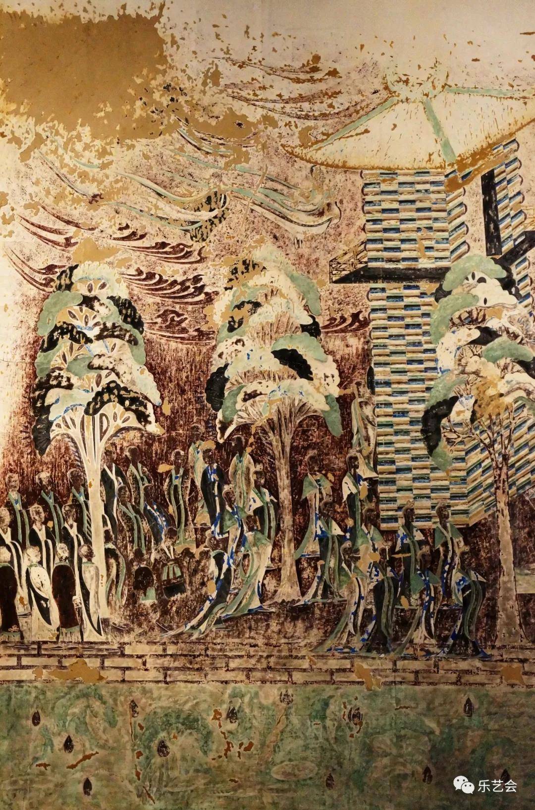 法华经变图 立佛像 西方净土变临摹：施隆多夫分享敦煌丝路展-搜狐大视野-搜狐新闻