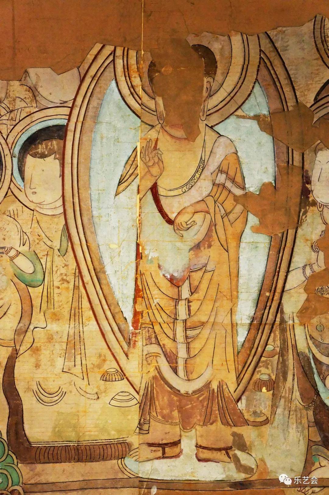 法华经变图 立佛像 西方净土变临摹：施隆多夫分享敦煌丝路展-搜狐大视野-搜狐新闻