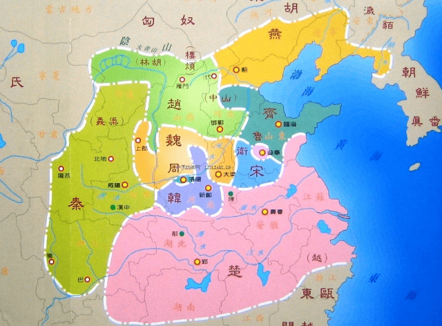 秦朝七国地图全图图片
